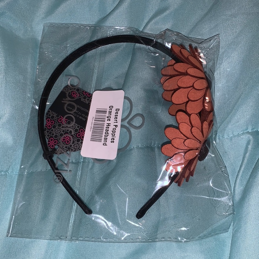 Desert poppies orange headband